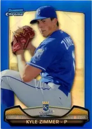 2013 Bowman Chrome - Risin' Thru the Ranks Mini Blue Refractor #RTR-KZ - Kyle Zimmer - Kansas City Royals 2013 Bowman Chrome - Risin' Thru the Ranks Mini Blue Refractor #RTR-KZ - Kyle Zimmer - Kansas City Royals