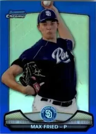 2013 Bowman Chrome - Risin' Thru the Ranks Mini Blue Refractor #RTR-MFR - Max Fried - San Diego Padres