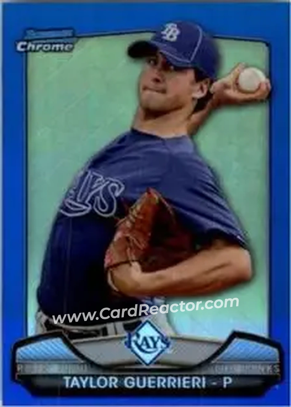 2013 Bowman Chrome - Risin' Thru the Ranks Mini Blue Refractor #RTR-TG - Taylor Guerrieri - Tampa Bay Rays