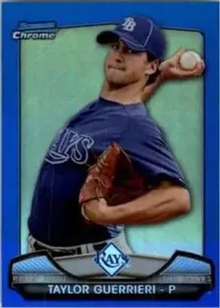 2013 Bowman Chrome - Risin' Thru the Ranks Mini Blue Refractor #RTR-TG - Taylor Guerrieri - Tampa Bay Rays