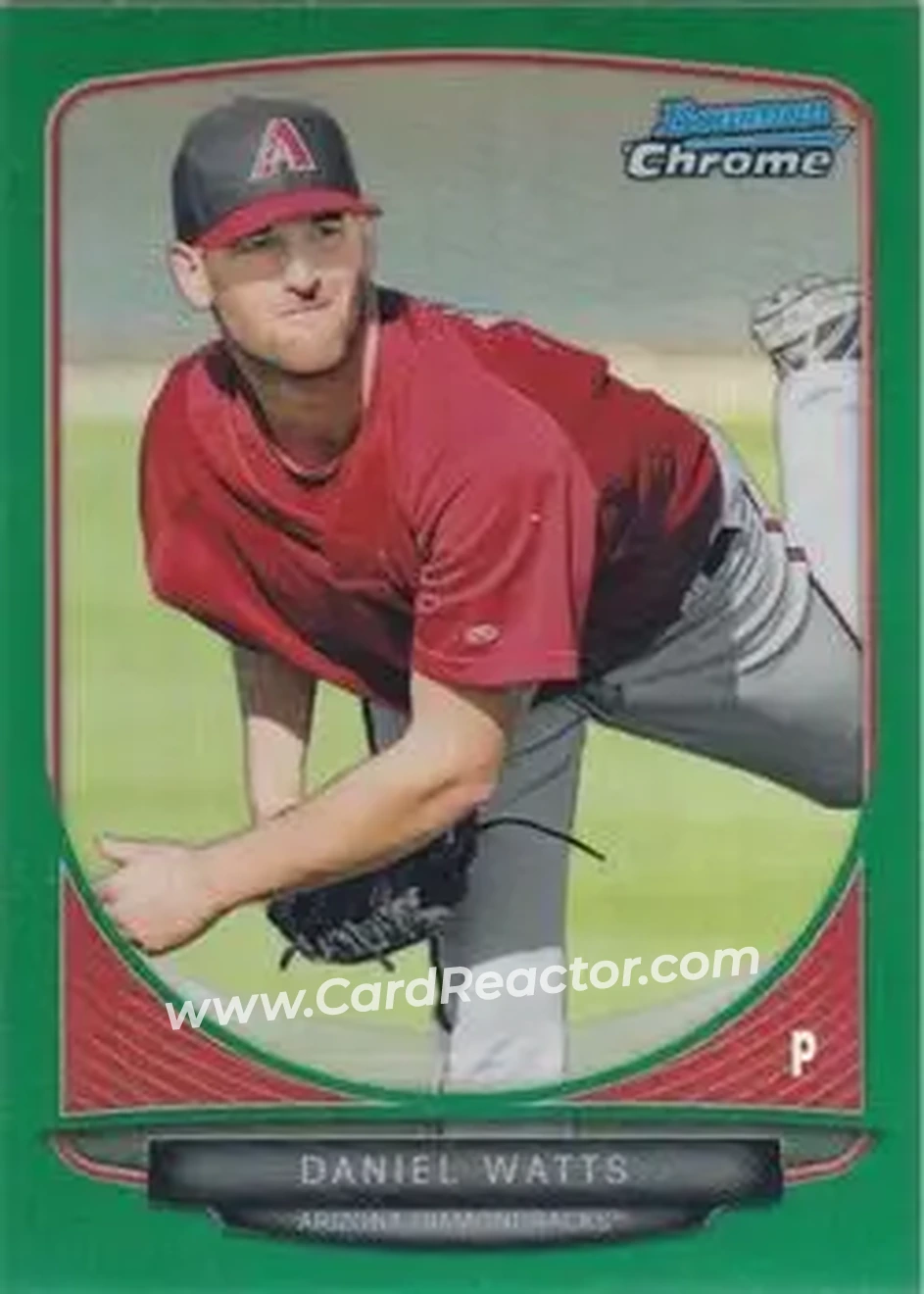 2013 Bowman Chrome - Prospects Green Refractors #BCP111 - Daniel Watts - Arizona Diamondbacks