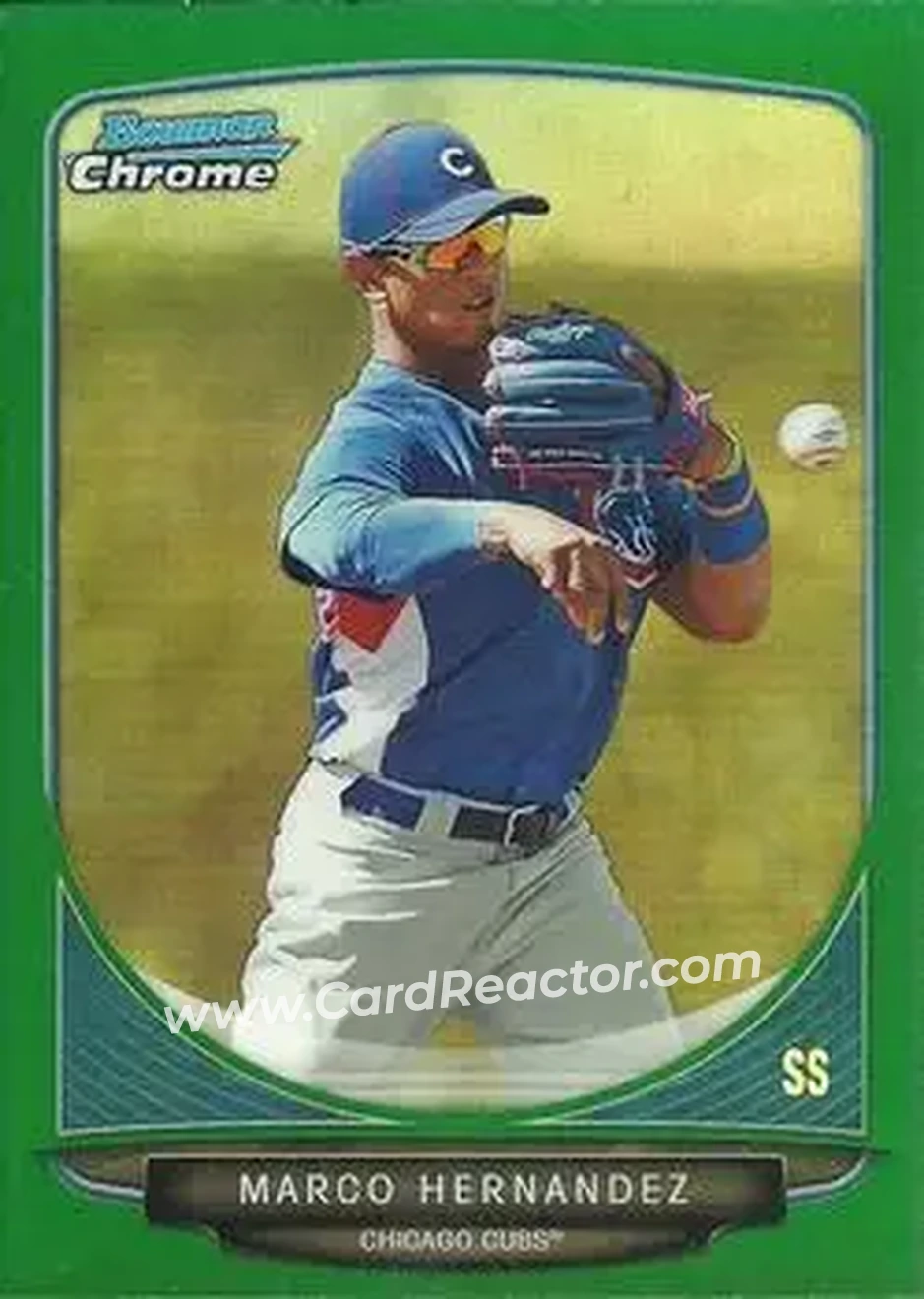 2013 Bowman Chrome - Prospects Green Refractors #BCP115 - Marco Hernandez - Chicago Cubs