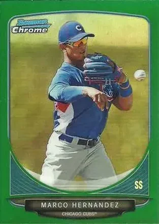 2013 Bowman Chrome - Prospects Green Refractors #BCP115 - Marco Hernandez - Chicago Cubs