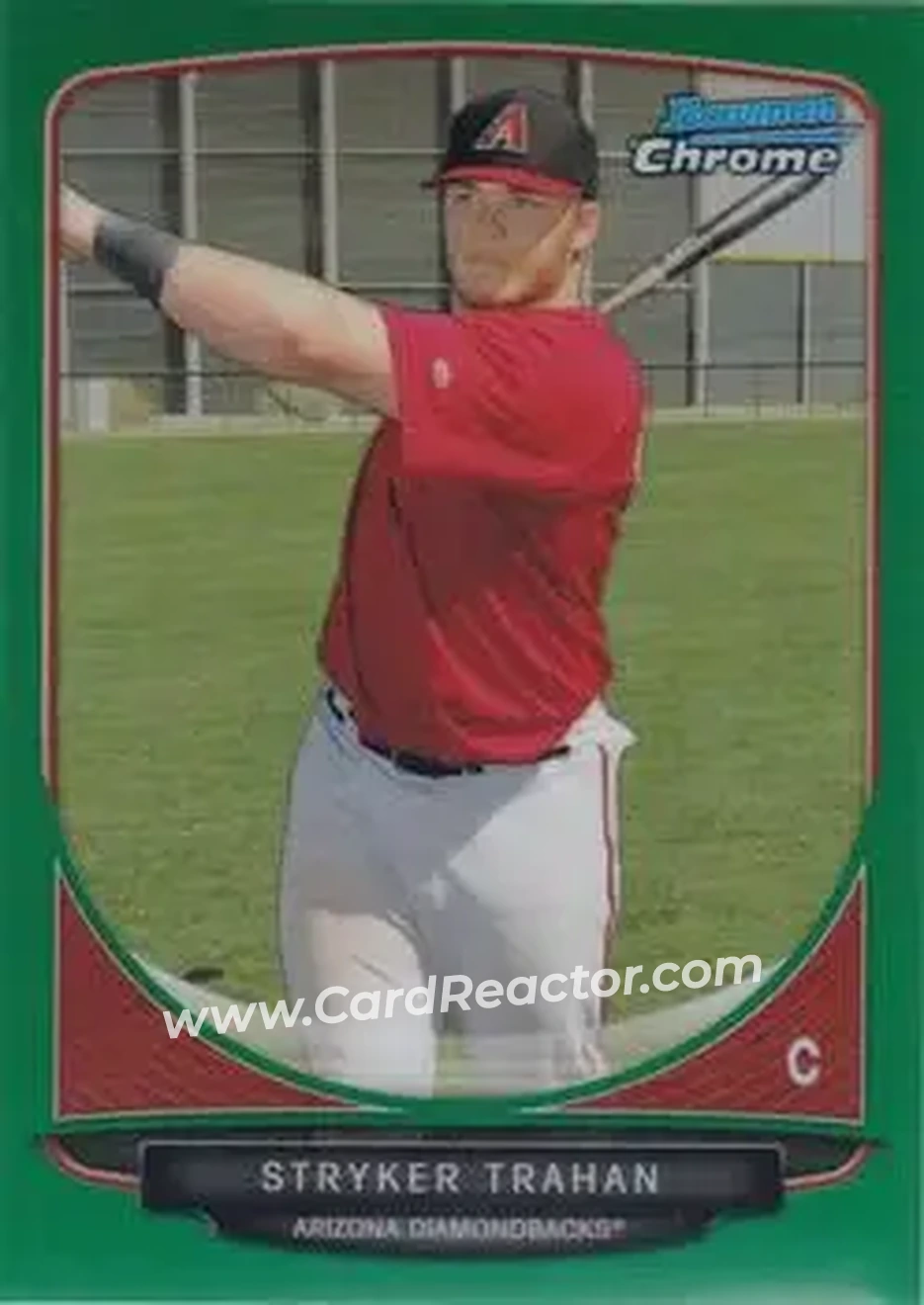 2013 Bowman Chrome - Prospects Green Refractors #BCP123 - Stryker Trahan - Arizona Diamondbacks