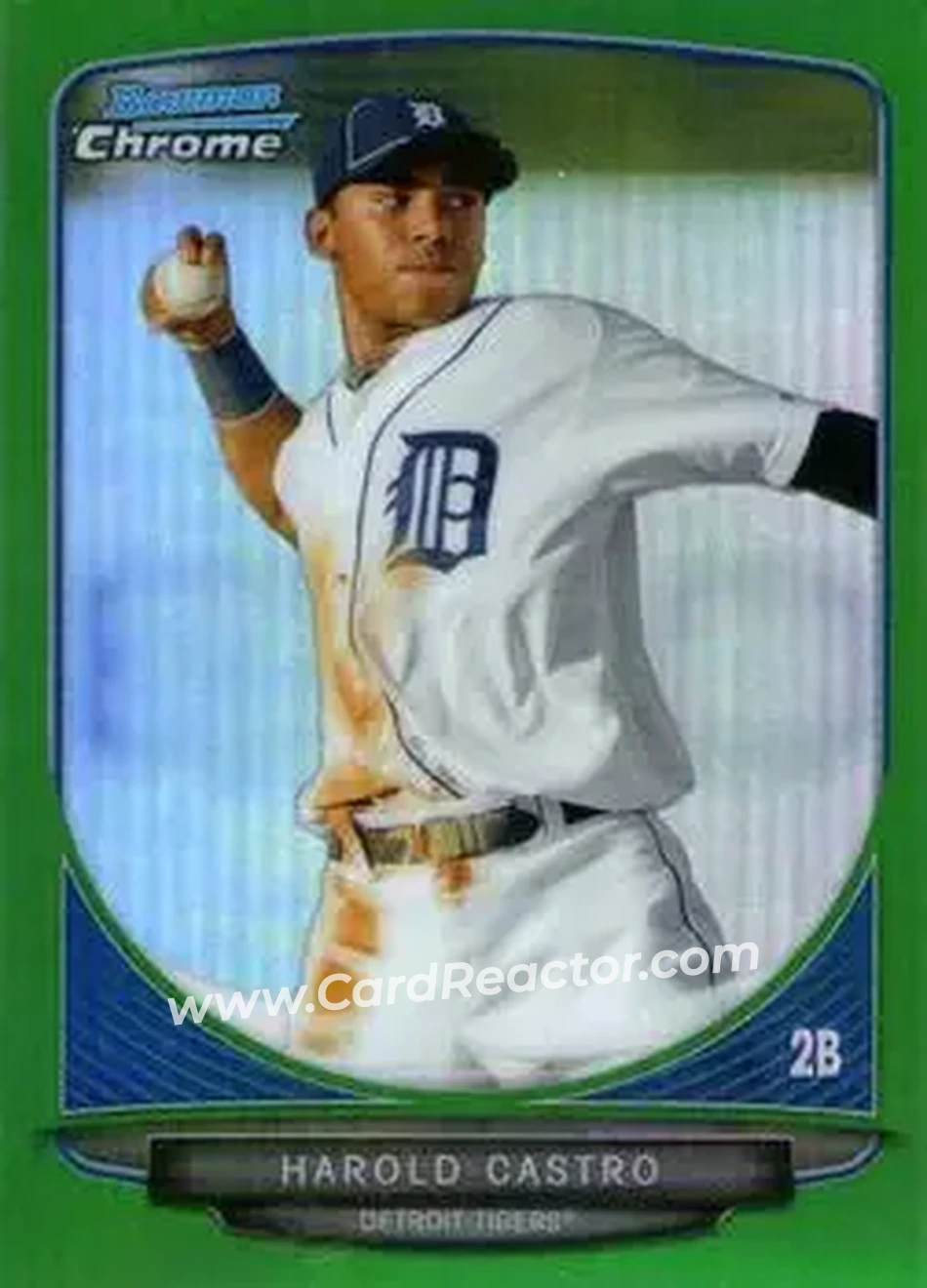 2013 Bowman Chrome - Prospects Green Refractors #BCP126 - Harold Castro - Detroit Tigers