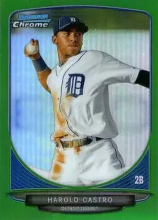 2013 Bowman Chrome - Prospects Green Refractors #BCP126 - Harold Castro - Detroit Tigers