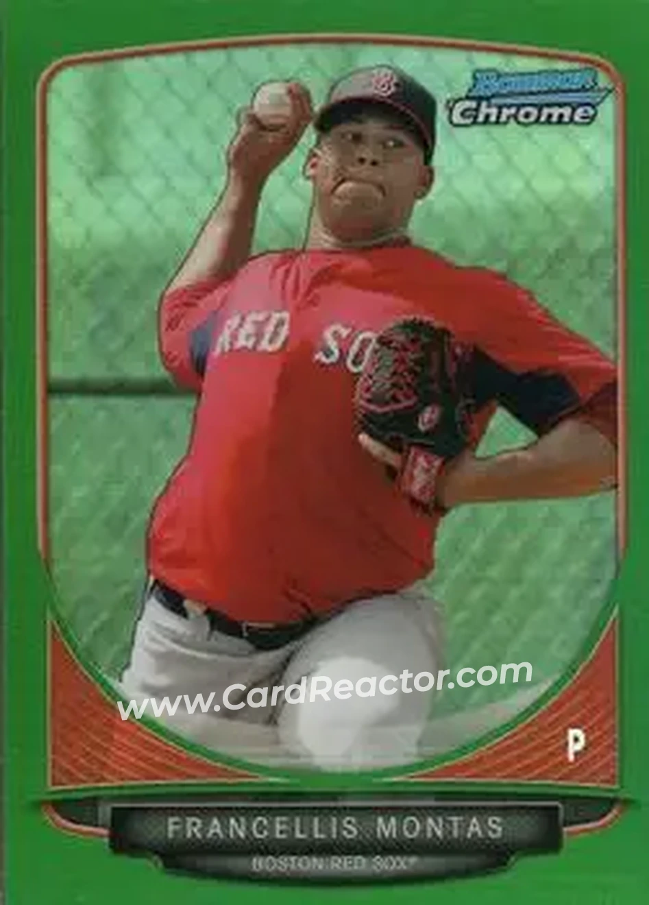 2013 Bowman Chrome - Prospects Green Refractors #BCP129 - Francellis Montas - Boston Red Sox