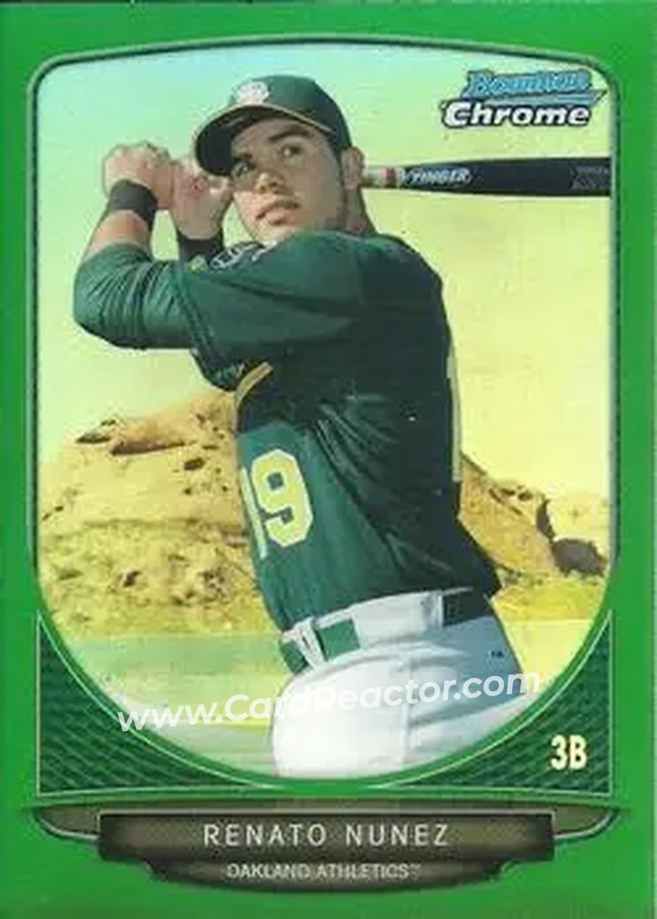 2013 Bowman Chrome - Prospects Green Refractors #BCP132 - Renato Nunez - Oakland Athletics