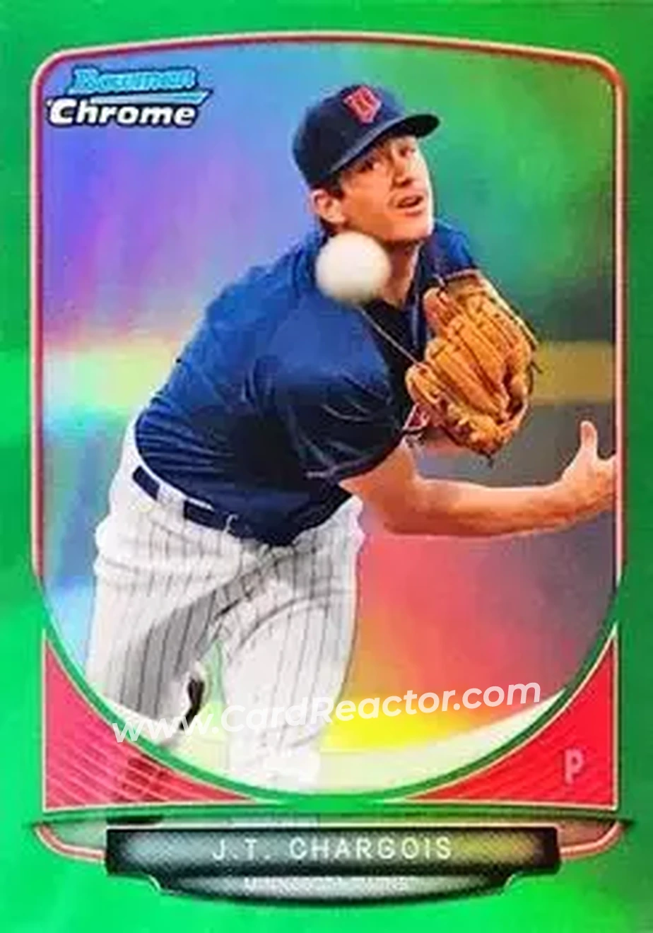 2013 Bowman Chrome - Prospects Green Refractors #BCP137 - J.T. Chargois - Minnesota Twins