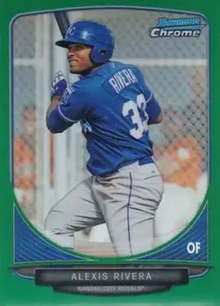 2013 Bowman Chrome - Prospects Green Refractors #BCP141 - Alexis Rivera - Kansas City Royals