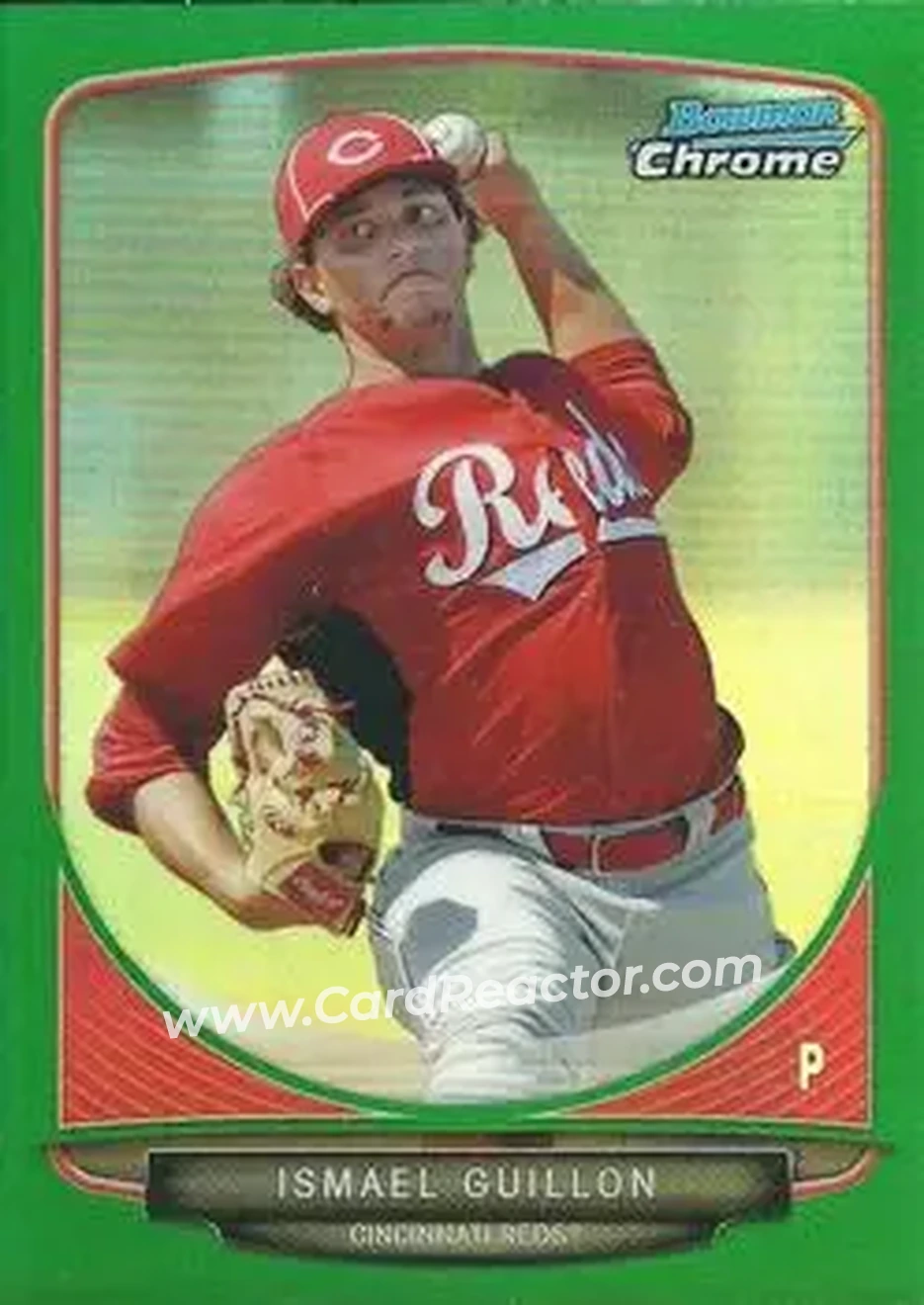 2013 Bowman Chrome - Prospects Green Refractors #BCP143 - Ismael Guillon - Cincinnati Reds