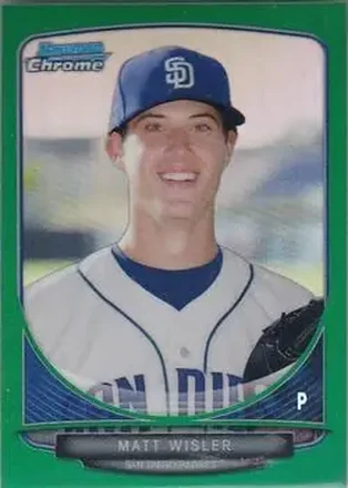 2013 Bowman Chrome - Prospects Green Refractors #BCP149 - Matt Wisler - San Diego Padres