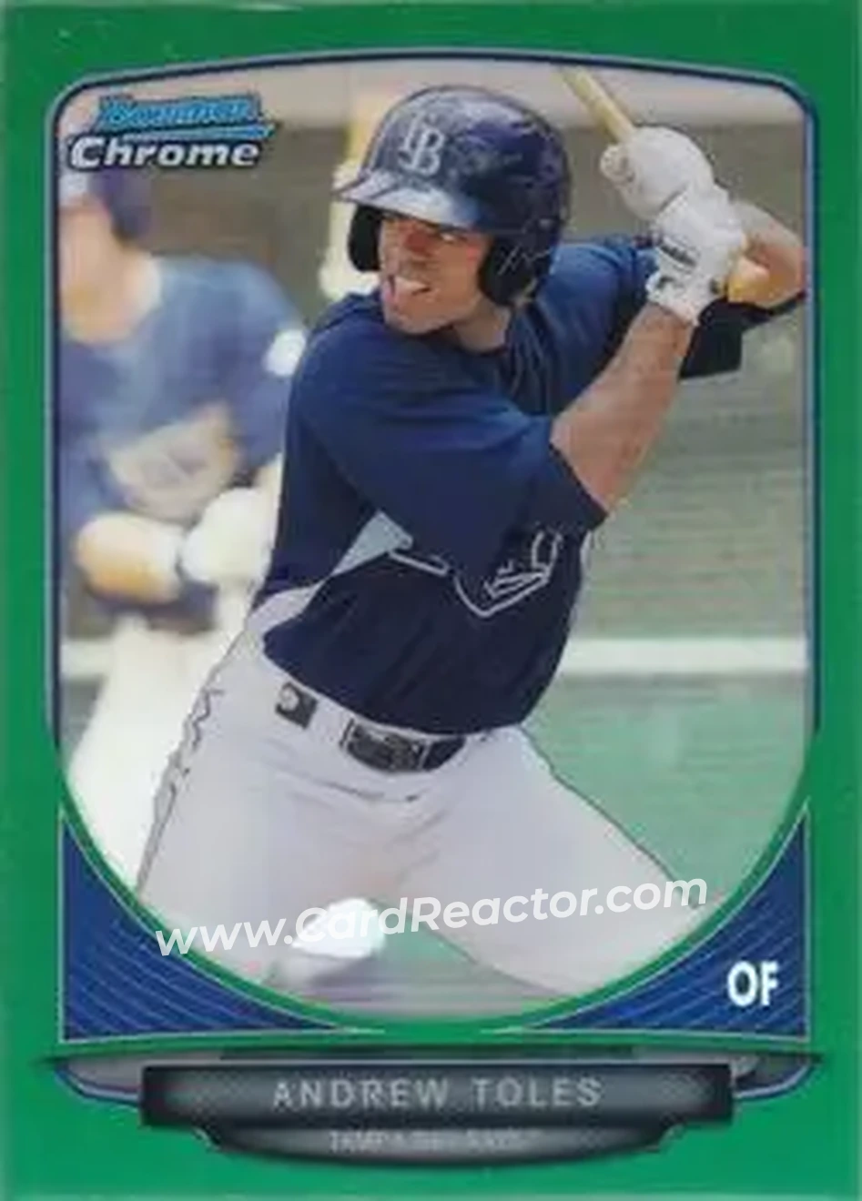 2013 Bowman Chrome - Prospects Green Refractors #BCP156 - Andrew Toles - Tampa Bay Rays