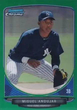 2013 Bowman Chrome - Prospects Green Refractors #BCP160 - Miguel Andujar - New York Yankees