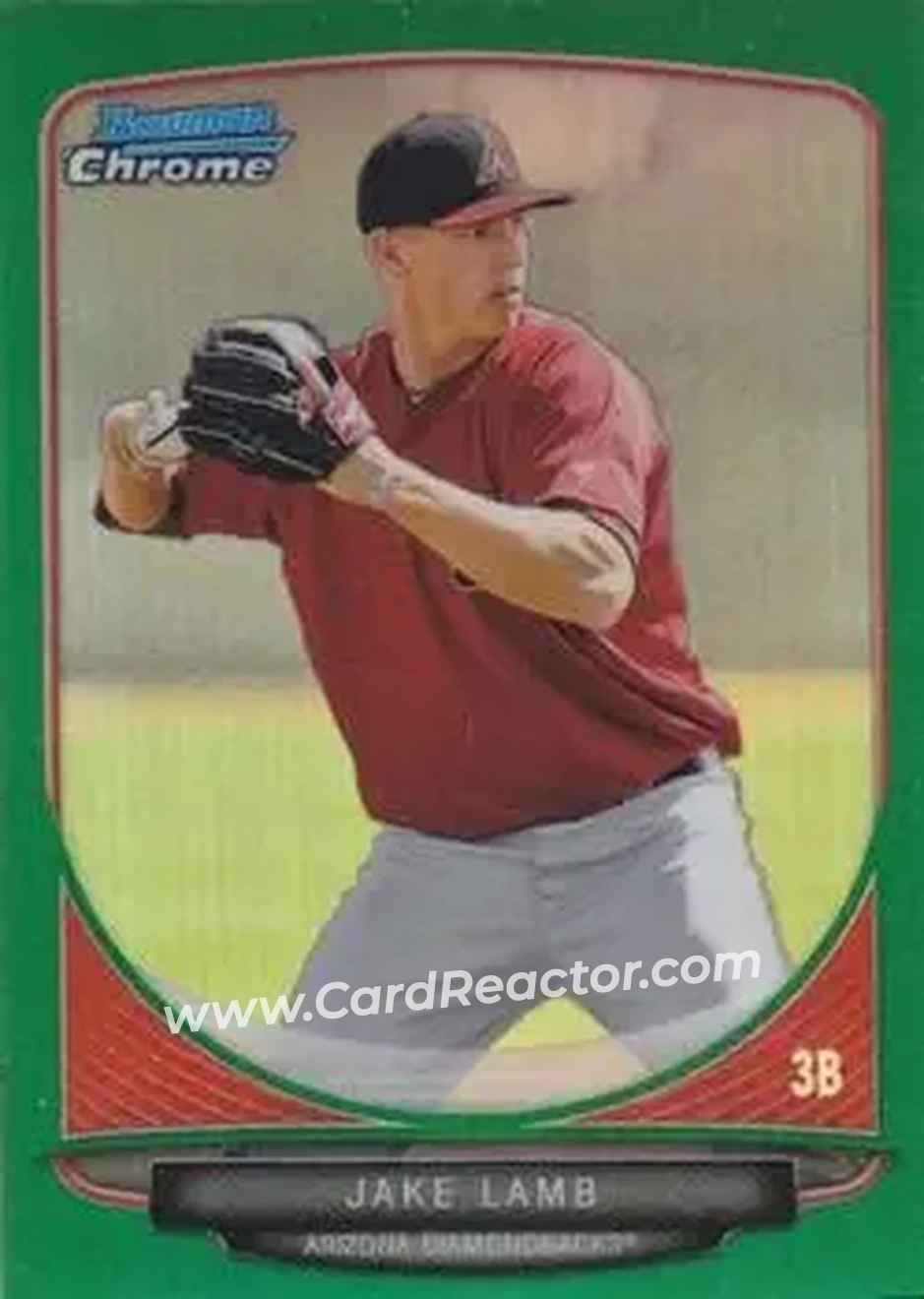 2013 Bowman Chrome - Prospects Green Refractors #BCP161 - Jake Lamb - Arizona Diamondbacks
