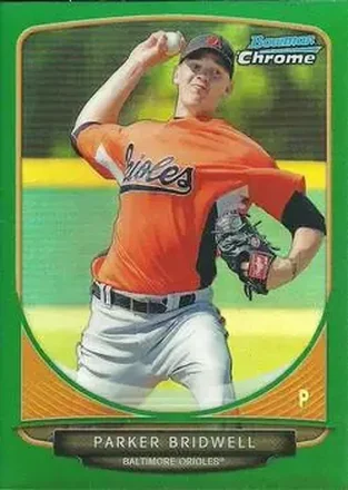 2013 Bowman Chrome - Prospects Green Refractors #BCP162 - Parker Bridwell - Baltimore Orioles