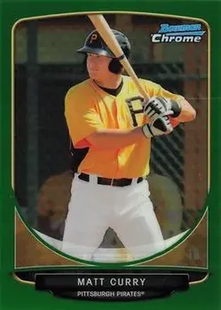 2013 Bowman Chrome - Prospects Green Refractors #BCP163 - Matt Curry - Pittsburgh Pirates