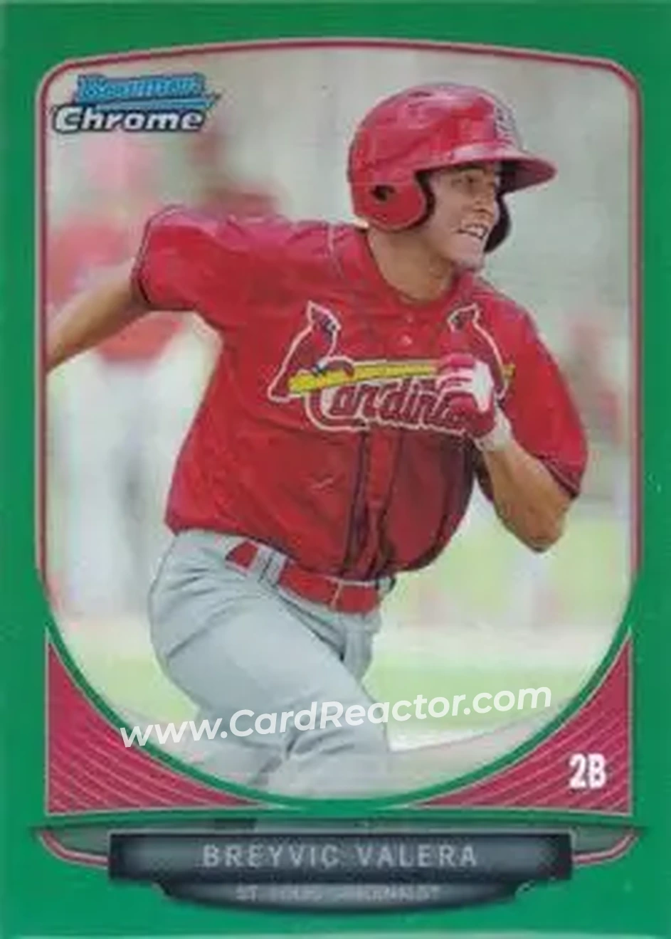 2013 Bowman Chrome - Prospects Green Refractors #BCP167 - Breyvic Valera - St. Louis Cardinals