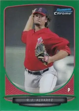 2013 Bowman Chrome - Prospects Green Refractors #BCP170 - R.J. Alvarez - Los Angeles Angels