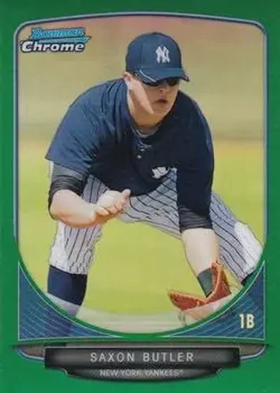 2013 Bowman Chrome - Prospects Green Refractors #BCP172 - Saxon Butler - New York Yankees 2013 Bowman Chrome - Prospects Green Refractors #BCP172 - Saxon Butler - New York Yankees