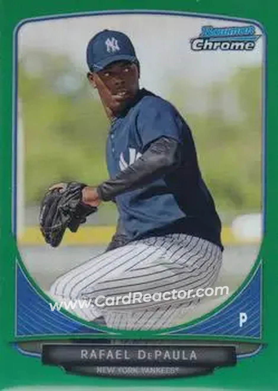 2013 Bowman Chrome - Prospects Green Refractors #BCP174 - Rafael De Paula - New York Yankees