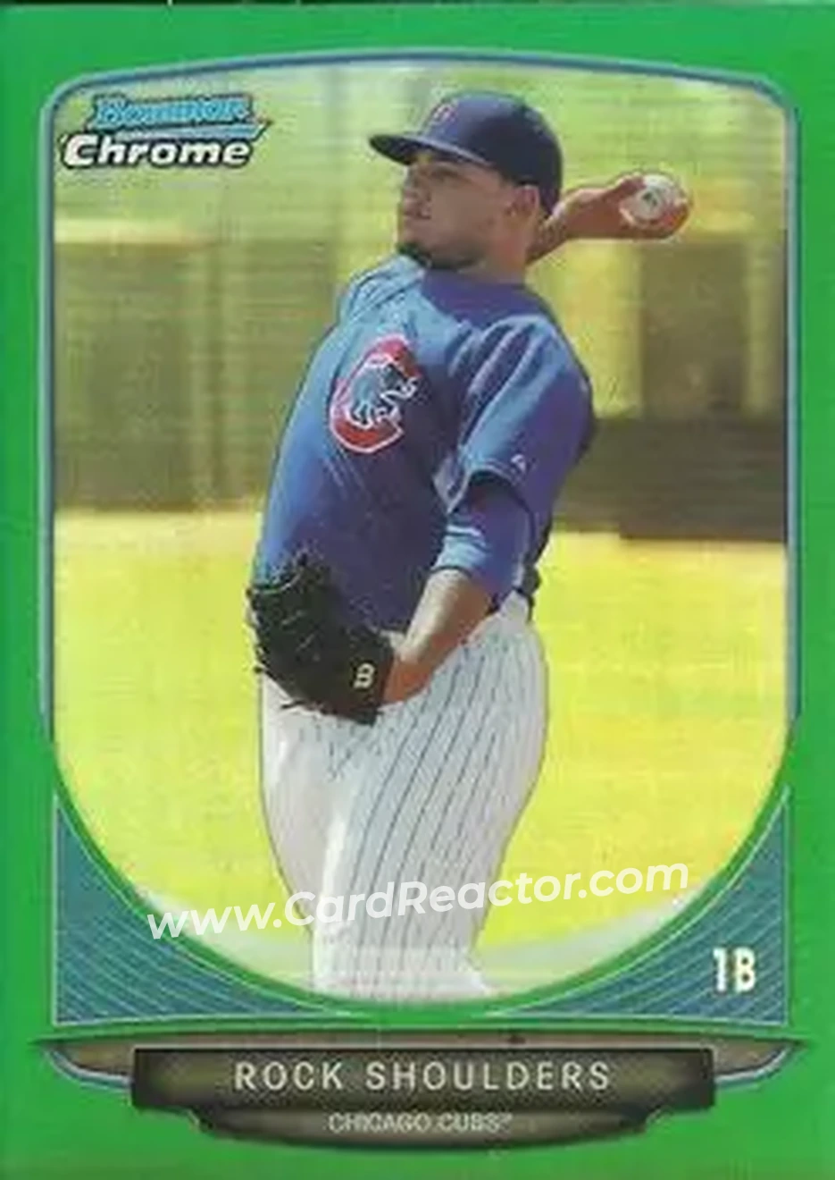 2013 Bowman Chrome - Prospects Green Refractors #BCP178 - Rock Shoulders - Chicago Cubs