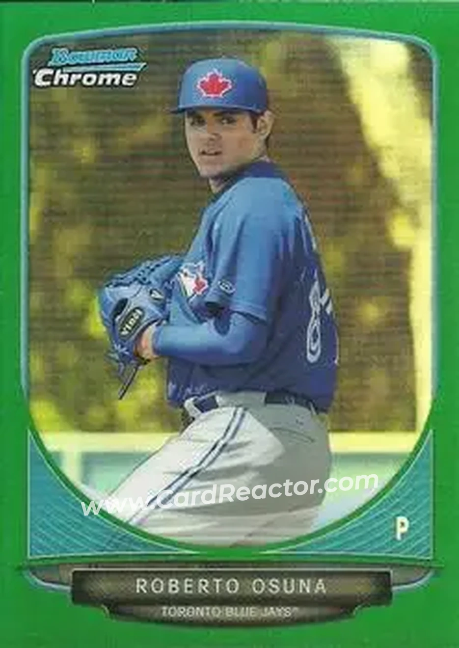 2013 Bowman Chrome - Prospects Green Refractors #BCP182 - Roberto Osuna - Toronto Blue Jays