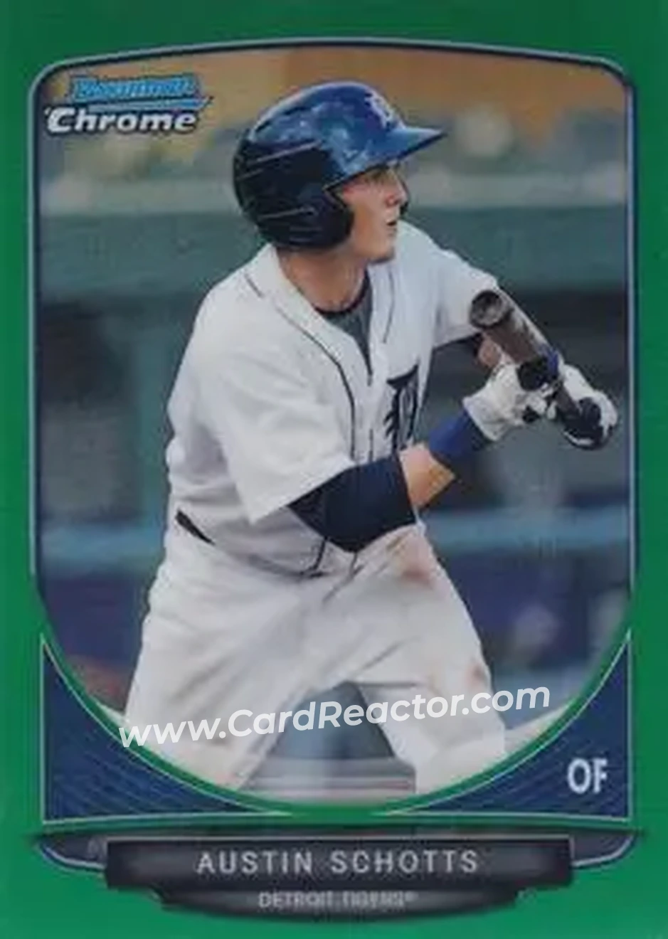 2013 Bowman Chrome - Prospects Green Refractors #BCP184 - Austin Schotts - Detroit Tigers