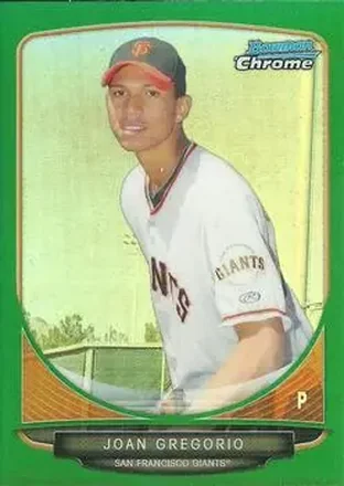 2013 Bowman Chrome - Prospects Green Refractors #BCP185 - Joan Gregorio - San Francisco Giants