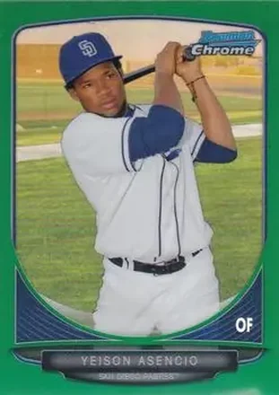 2013 Bowman Chrome - Prospects Green Refractors #BCP189 - Yeison Asencio - San Diego Padres