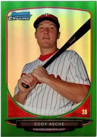 2013 Bowman Chrome - Prospects Green Refractors #BCP192 - Cody Asche - Philadelphia Phillies