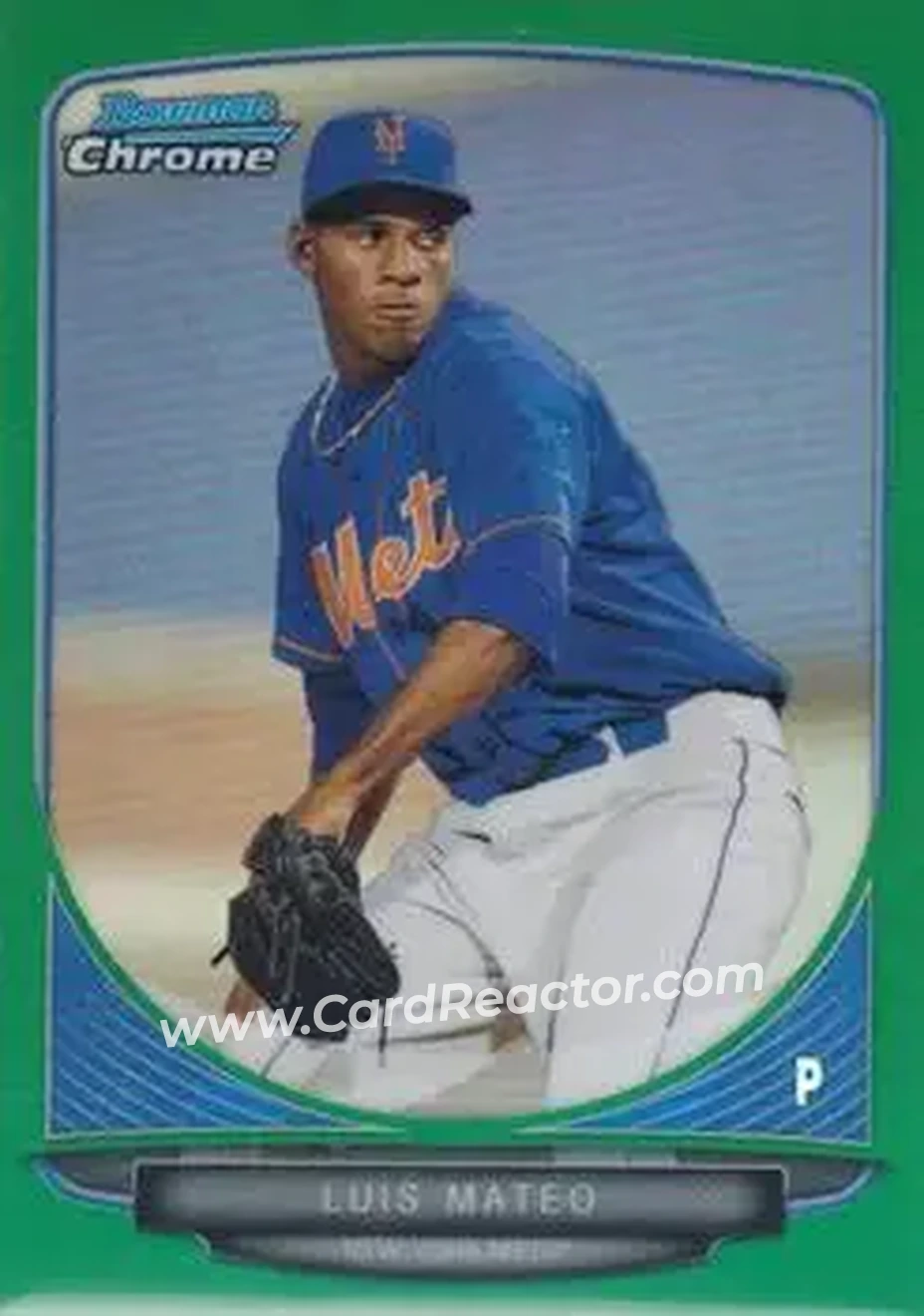 2013 Bowman Chrome - Prospects Green Refractors #BCP196 - Luis Mateo - New York Mets