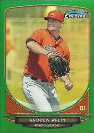 2013 Bowman Chrome - Prospects Green Refractors #BCP199 - Andrew Aplin - Houston Astros