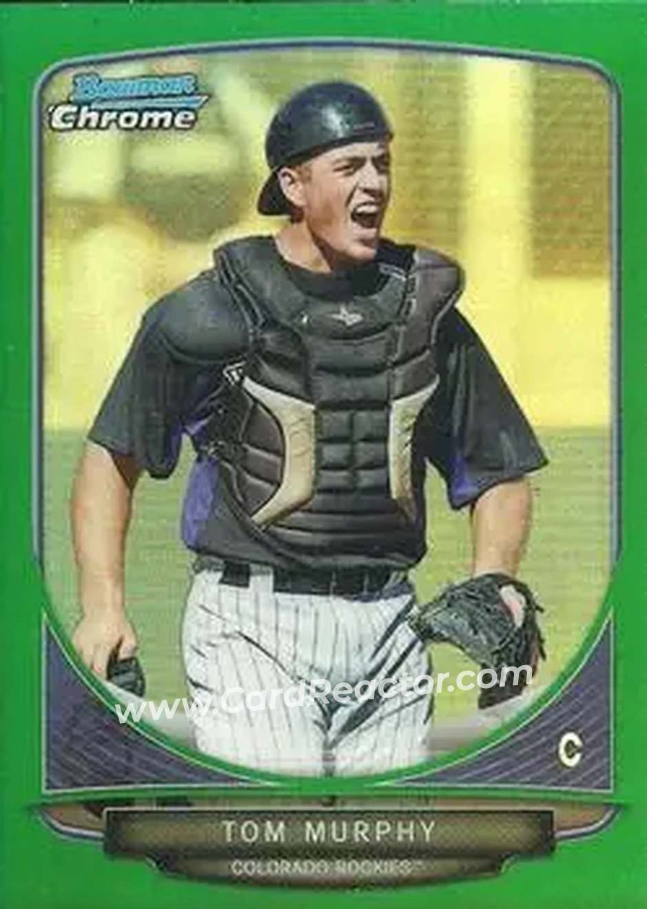 2013 Bowman Chrome - Prospects Green Refractors #BCP201 - Tom Murphy - Colorado Rockies - Front