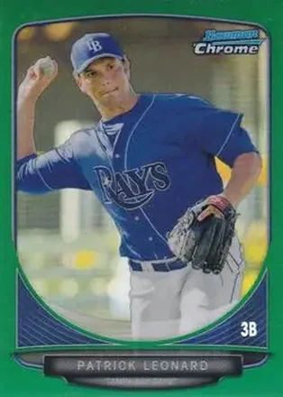2013 Bowman Chrome - Prospects Green Refractors #BCP202 - Patrick Leonard - Tampa Bay Rays