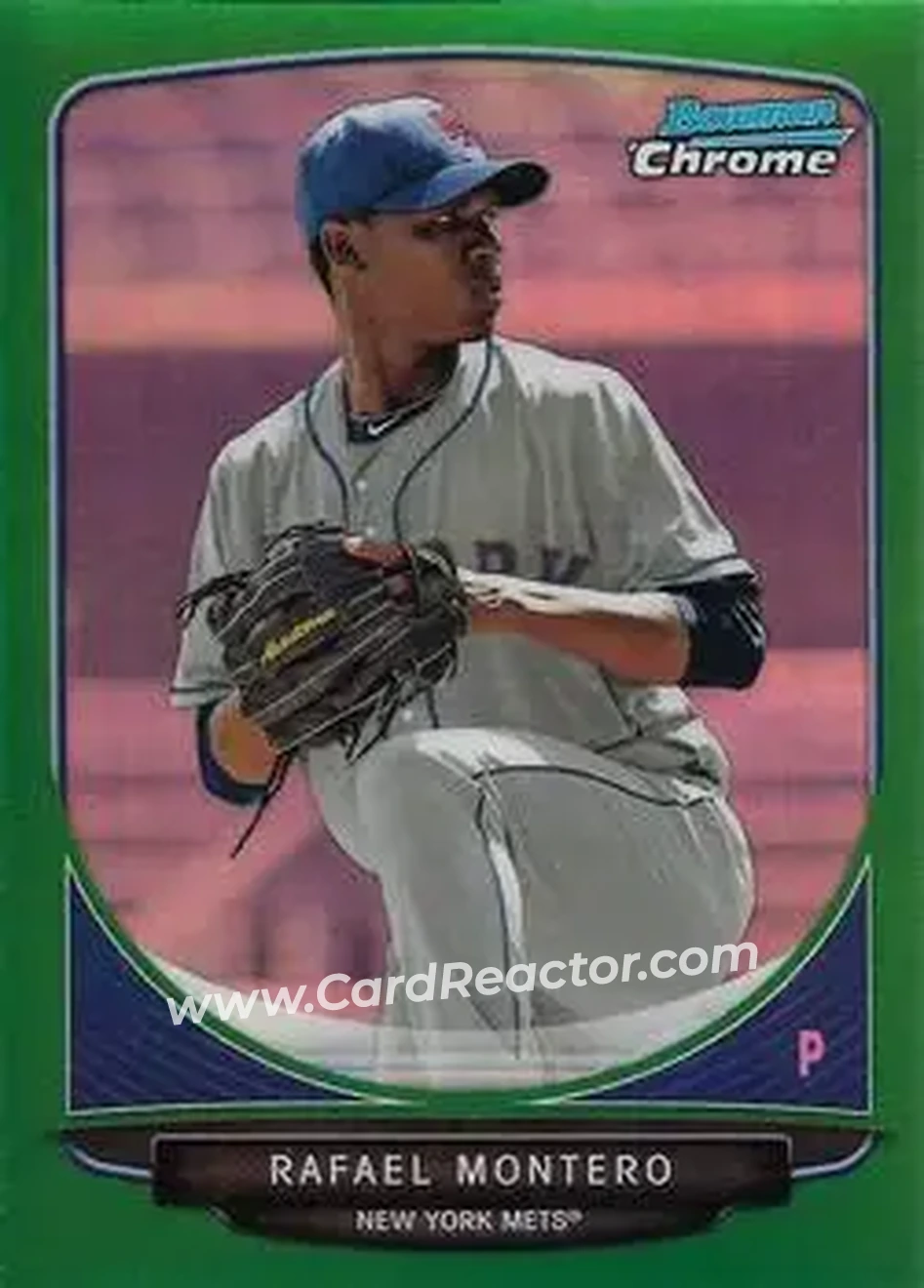 2013 Bowman Chrome - Prospects Green Refractors #BCP204 - Rafael Montero - New York Mets