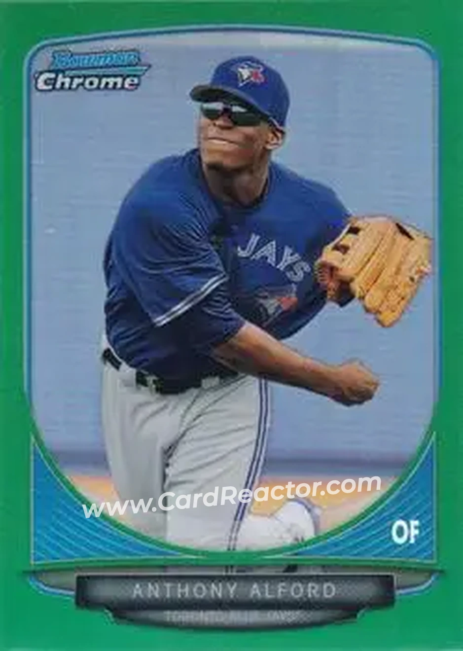 2013 Bowman Chrome - Prospects Green Refractors #BCP208 - Anthony Alford - Toronto Blue Jays