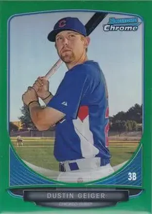 2013 Bowman Chrome - Prospects Green Refractors #BCP209 - Dustin Geiger - Chicago Cubs