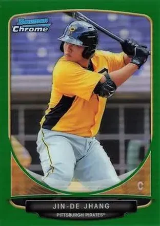 2013 Bowman Chrome - Prospects Green Refractors #BCP211 - Jin-De Jhang - Pittsburgh Pirates