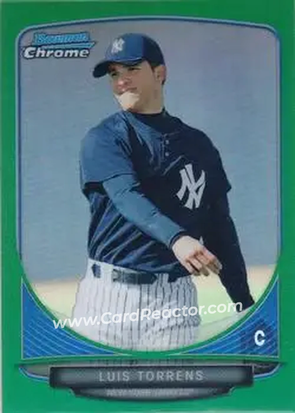 2013 Bowman Chrome - Prospects Green Refractors #BCP214 - Luis Torrens - New York Yankees