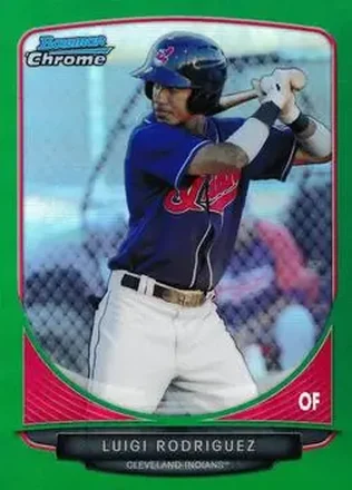 2013 Bowman Chrome - Prospects Green Refractors #BCP216 - Luigi Rodriguez - Cleveland Indians