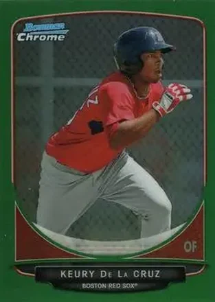 2013 Bowman Chrome - Prospects Green Refractors #BCP219 - Keury de la Cruz - Boston Red Sox