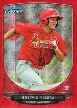2013 Bowman Chrome - Prospects Red Wave Refractors #BCP167 - Breyvic Valera - St. Louis Cardinals