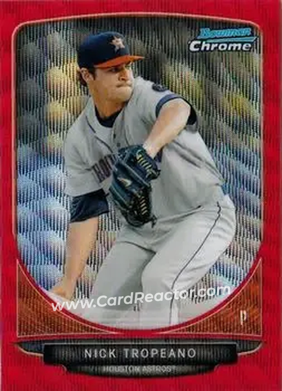 2013 Bowman Chrome - Prospects Red Wave Refractors #BCP179 - Nick Tropeano - Houston Astros