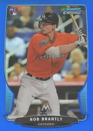 2013 Bowman Chrome - Blue Refractors #4 - Rob Brantly - Miami Marlins