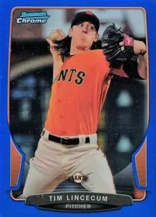 2013 Bowman Chrome - Blue Refractors #20 - Tim Lincecum - San Francisco Giants