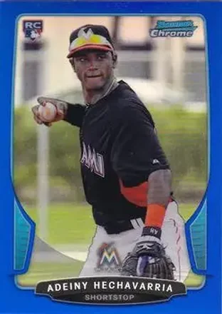2013 Bowman Chrome - Blue Refractors #23 - Adeiny Hechavarria - Miami Marlins