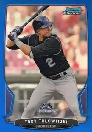 2013 Bowman Chrome - Blue Refractors #36 - Troy Tulowitzki - Colorado Rockies