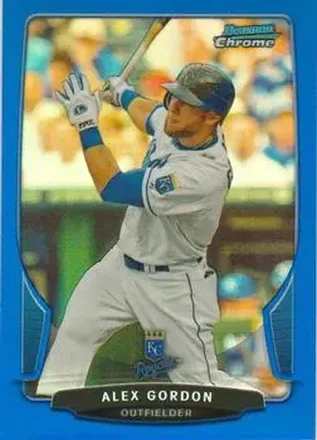 2013 Bowman Chrome - Blue Refractors #40 - Alex Gordon - Kansas City Royals