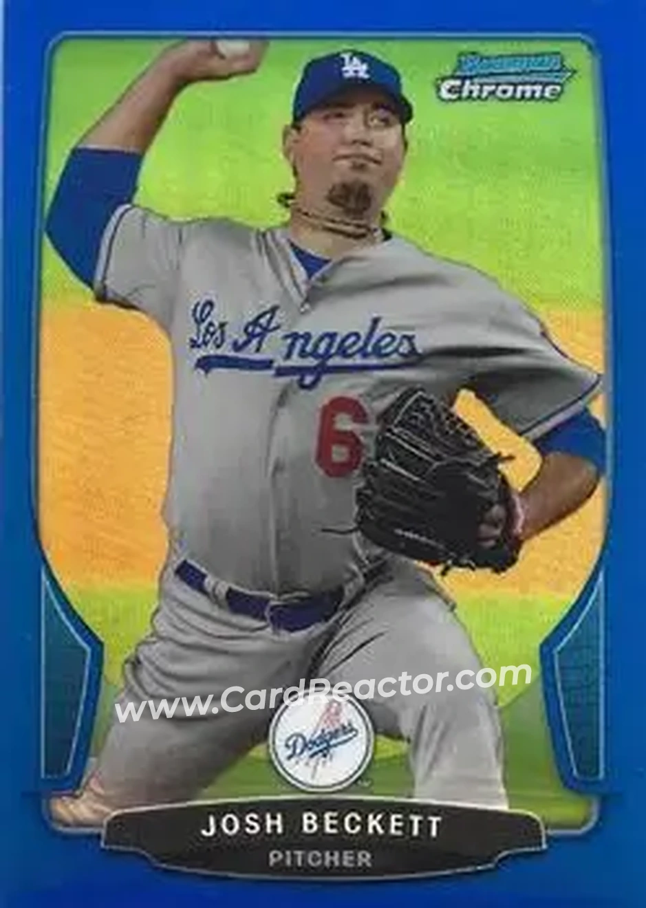 2013 Bowman Chrome - Blue Refractors #47 - Josh Beckett - Los Angeles Dodgers
